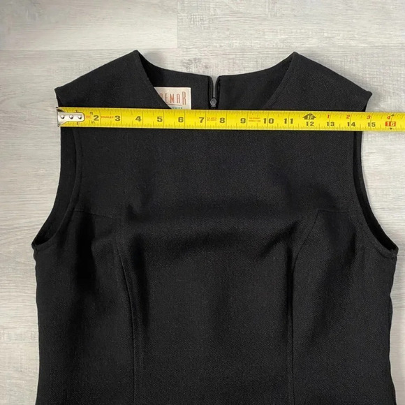 Vintage Jeremy Scott Braemar Dark Grey Dress Size 12 Tight Weave Lined 🇨🇦 - Picture 8 of 17